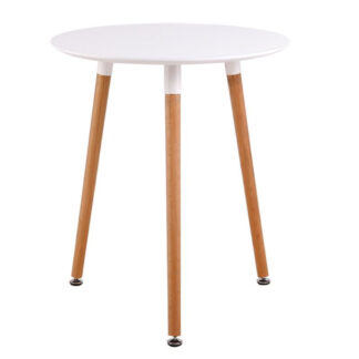 ART Τραπέζι Άσπρο MDF Ε7089,1 Άσπρο, Φυσικό από Ξύλο Φ60 H.70cm 1τμχ
