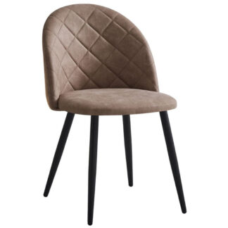 BELLA Καρέκλα Τραπεζαρίας, Μέταλλο Βαφή Μαύρο, Ύφασμα Απόχρωση Suede Μπεζ ΕΜ757,1S Μαύρο, Μπεζ-Tortora-Sand-Cappuccino από Μέταλλο, Ύφασμα 50x56x80cm 4τμχ