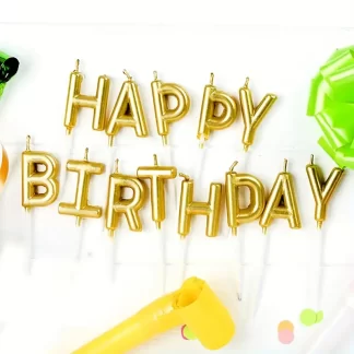 🕯️ Κεράκια-γράμματα "Happy Birthday"