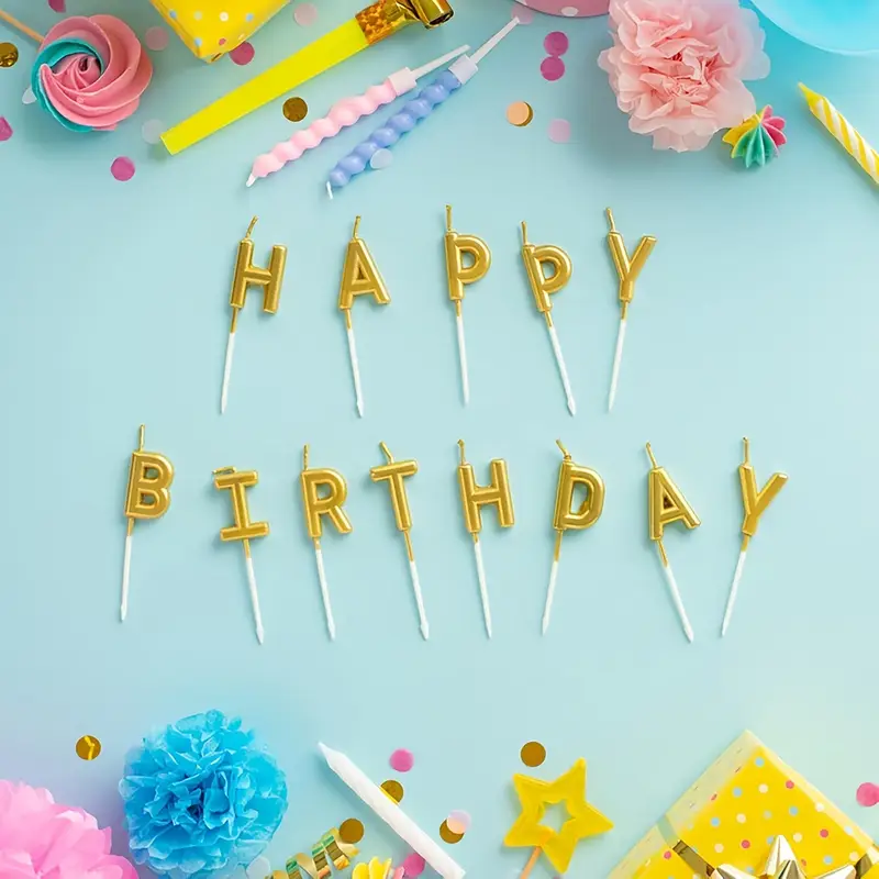 🕯️ Κεράκια-γράμματα "Happy Birthday" - Image 2