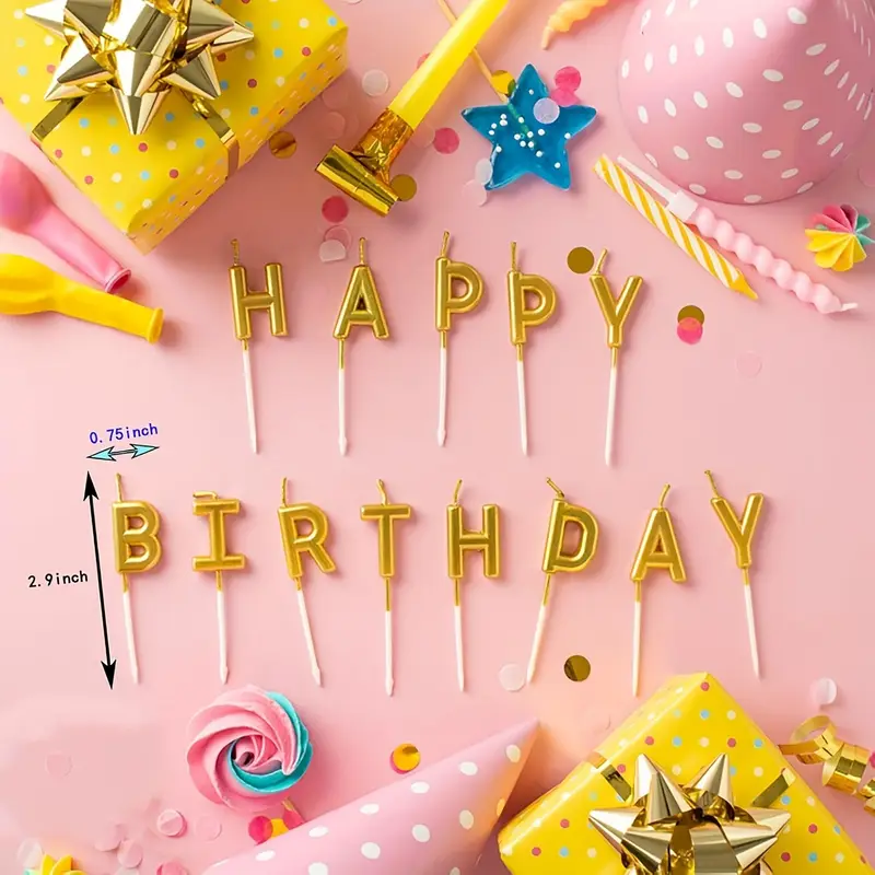 🕯️ Κεράκια-γράμματα "Happy Birthday" - Image 3