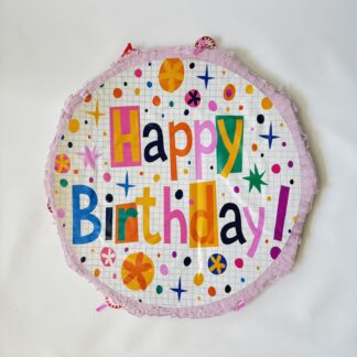 🎉 Πινιάτα Pink Happy Birthday – Ροζ, Γιορτινή & Γεμάτη Εκπλήξεις!